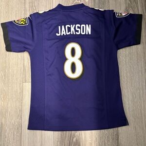 NFL Purple On-Field Jersey with Number 8